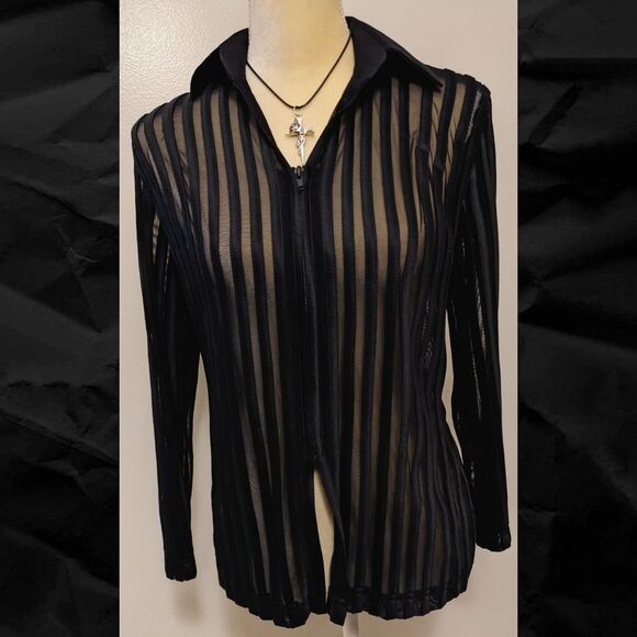 Pier Antonio Gaspari Striped Mesh - EUC - Picture 1 of 5
